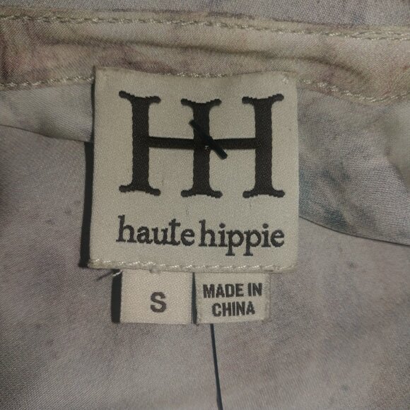 Haute Hippie: 100% Silk Cream Oversized Kimono Blouse - Women's Size Small - Picture 6 of 8